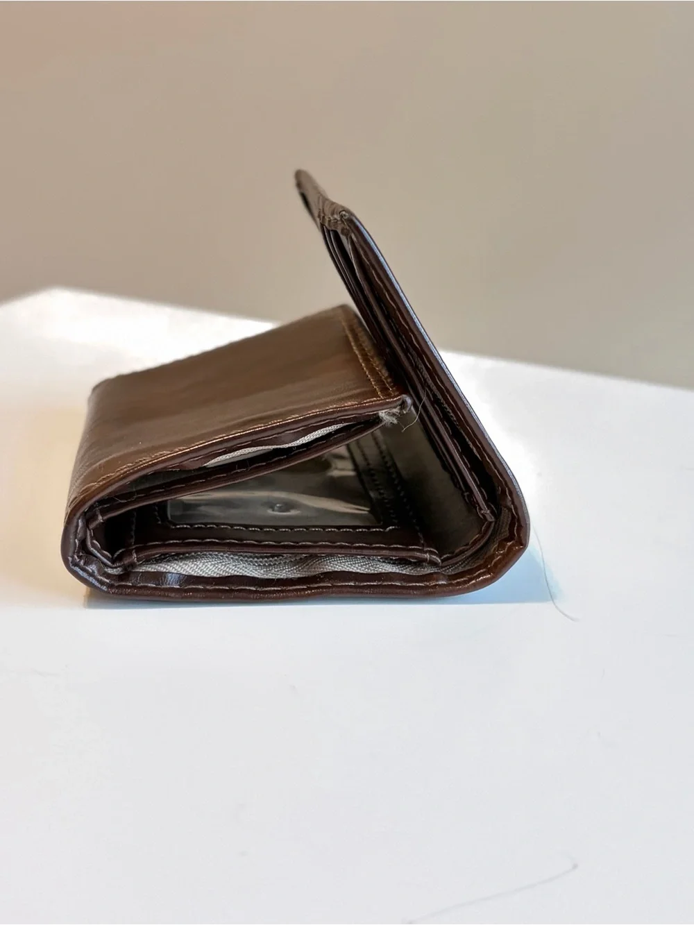 Dockers Trifold Brown Leather Wallet Card Money Holder, Gift NWT